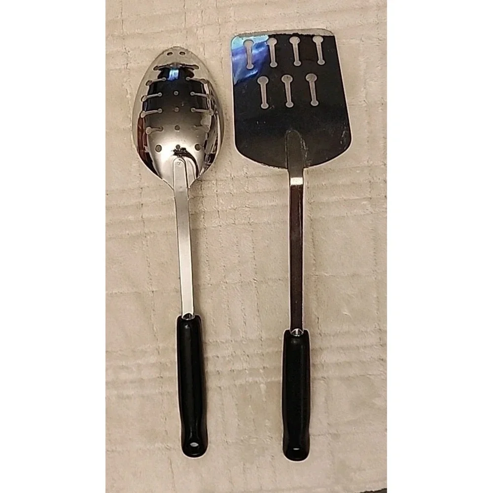 Ekco Slotted Spatula Spoon Stainless Tulip Design Vintage Kitchen‎ Utensil Lot 2